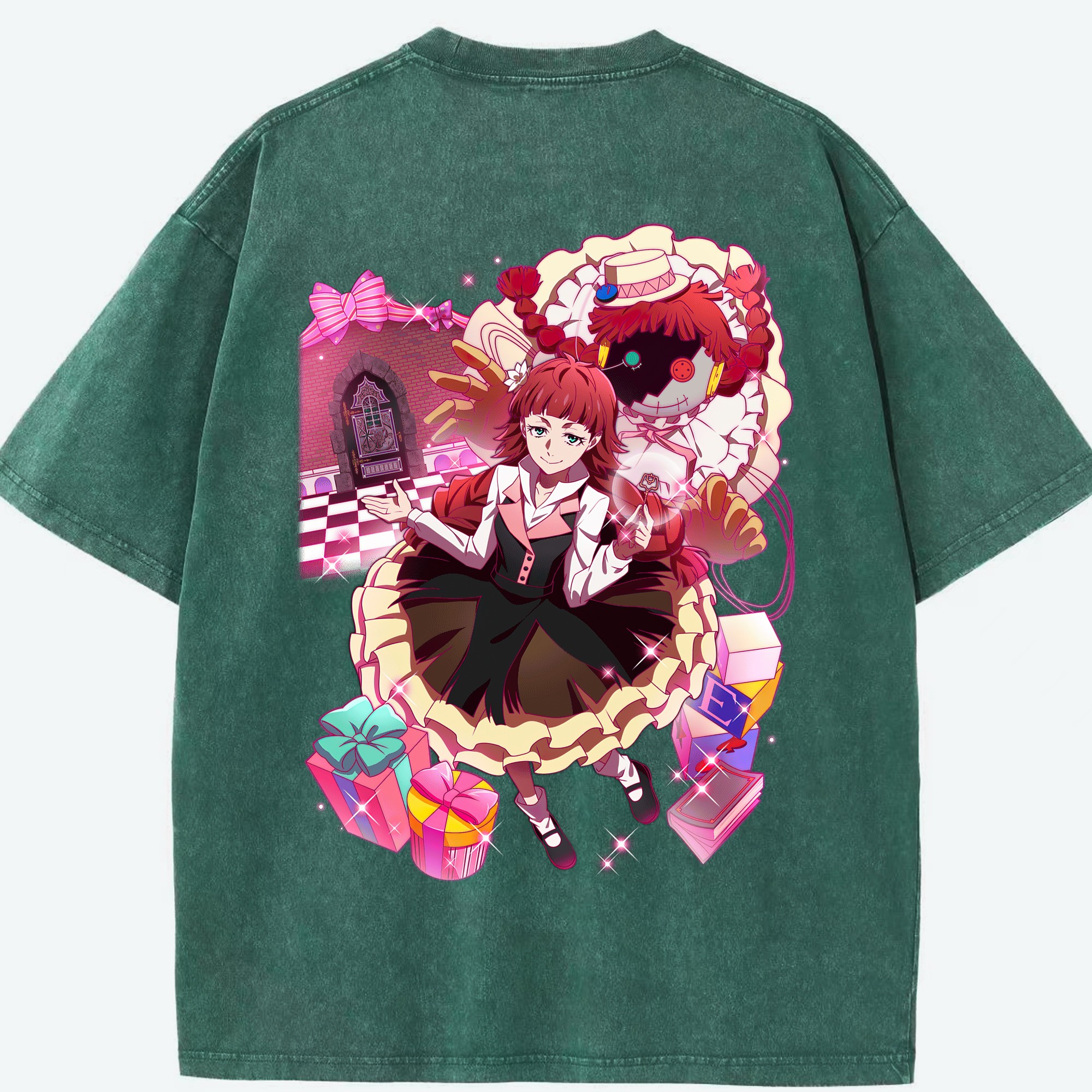 （画像用） 文豪ストレイドッグス Bungo Stray Dogs 綿100% ヴィンテージ風 半袖Tシャツ（背面プリント）
